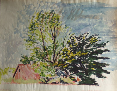 Grd, Stevns. Akvarel p papir. 1981.