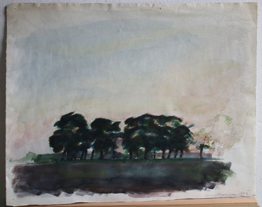 Alleen Dragør , 1963. Akvarel